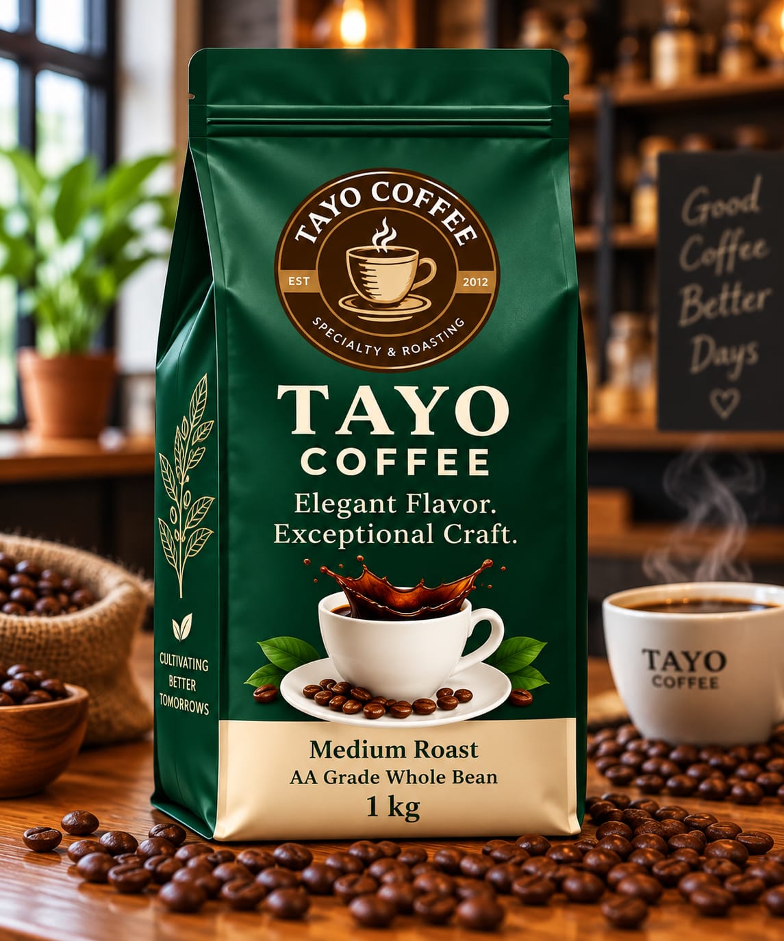 Tayo Medium Roast coffee package