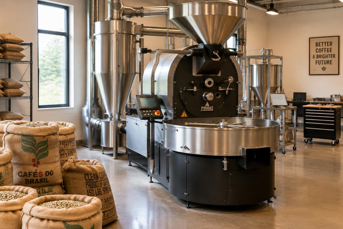 Modern coffee roasting and processing equipment
